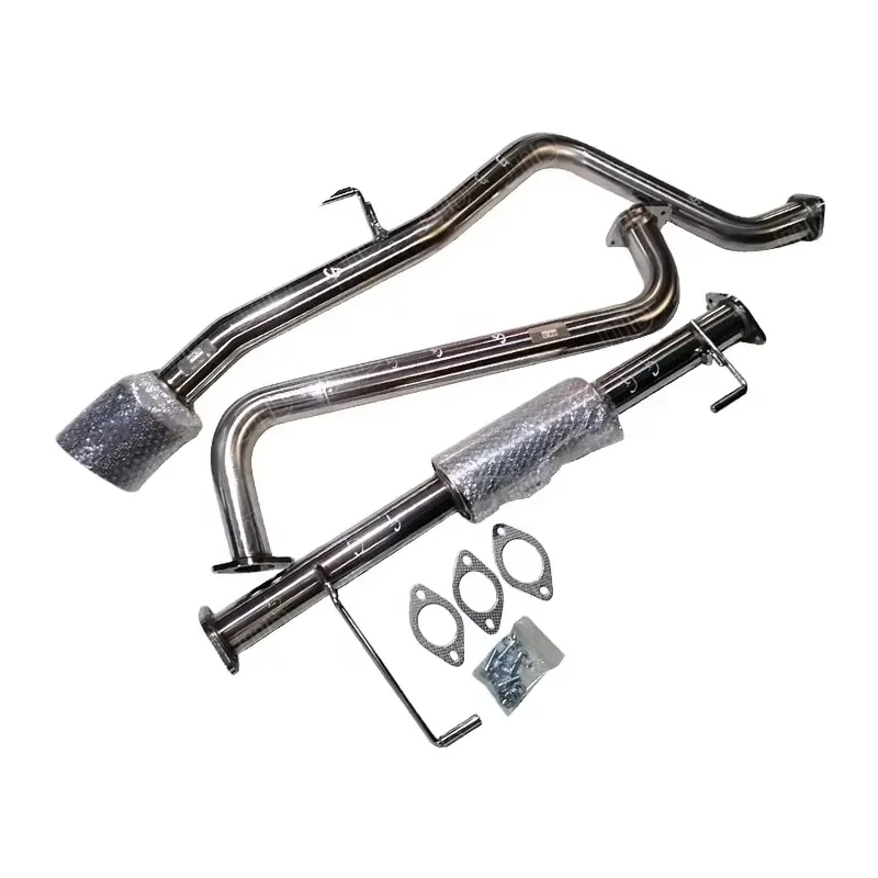 【Direct Fit Daria】 Exhaust System Carbon Dual Tail Tip Muffler Exhaust Pipe Performance Exhaust System for NP300 2014-2020