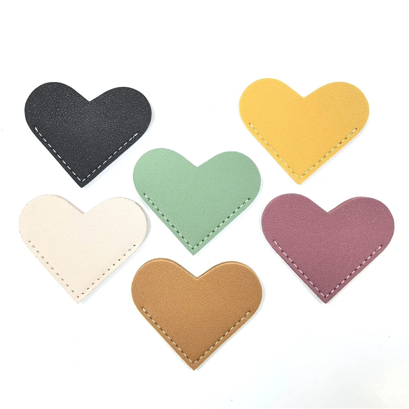 6PCS Love Bookmarks Simple Solid Color Heart Shaped Bookmarks Mini Book Folder Corner Protector Cute Handmade Book Reading Gift