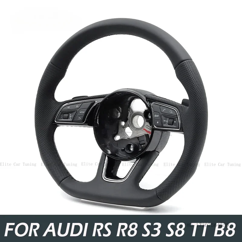 Nappa Leather Steering Wheel for Audi A1 A3 A4 A5 A6 A7 Q2 Q7 B8 S5 Rsq8 R8 RS3 RS6 RS7 C7 TT Mk1 MK2 MK3 S3 S8 Car Accessories