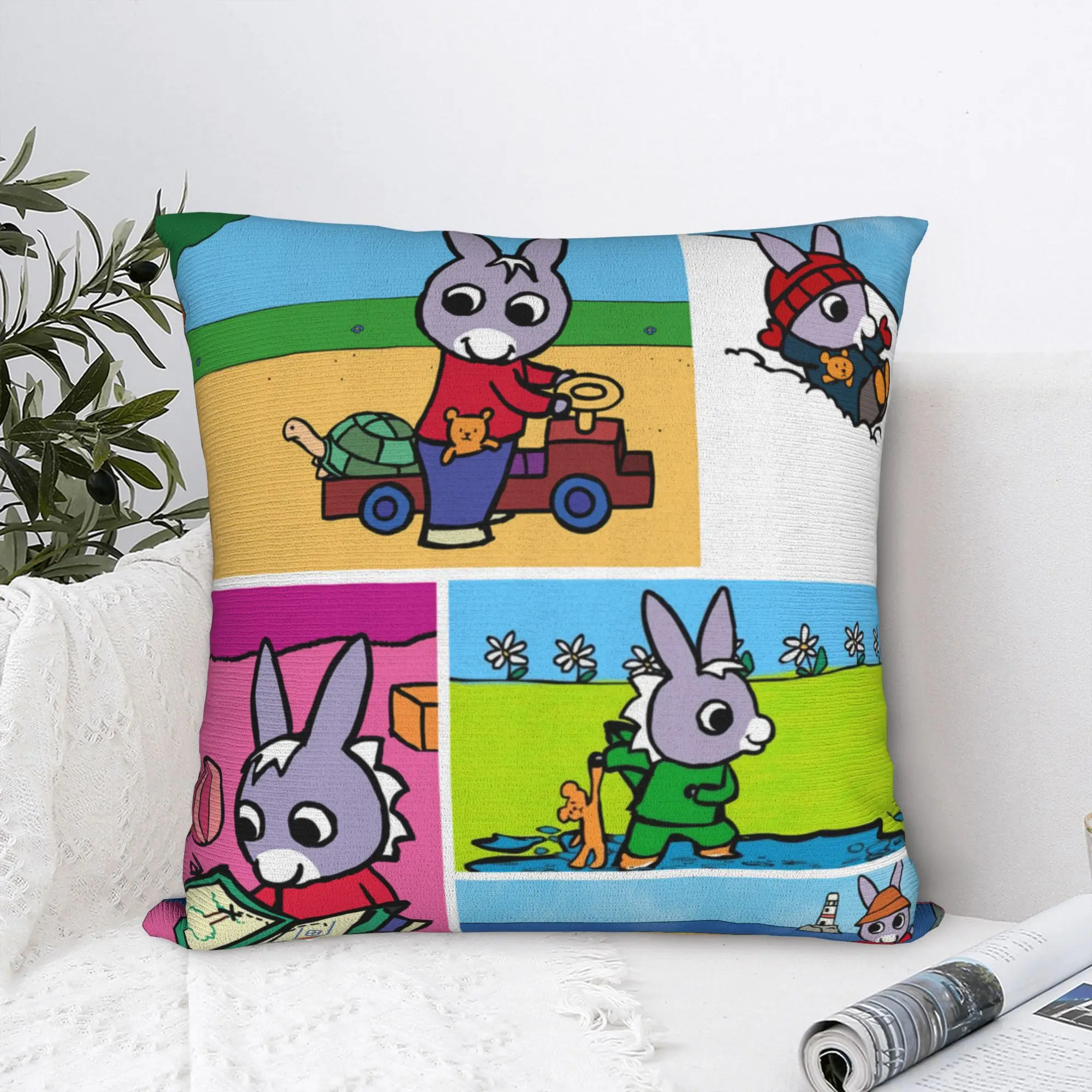 Trotro Collage Square Pillow Cases Cute Cartoon Cushion Cover Novelty Polyester Decor Pillowcover for Home 18