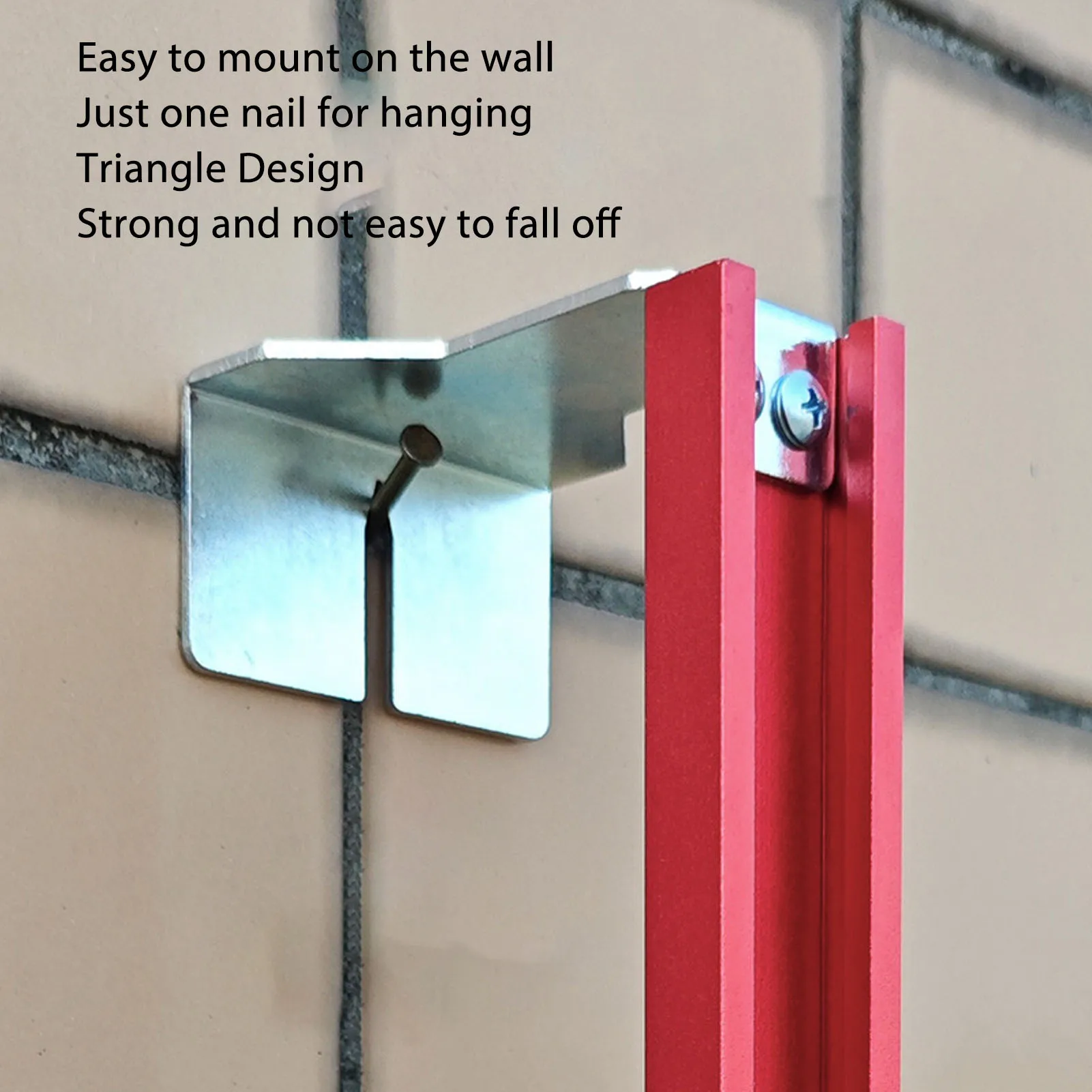 Uchwyt ścienny Doskonała stopa z wysokiej jakości stopu, precyzyjny poziomownik, regulowana wysokość, wspornik podtrzymujący do majsterkowania