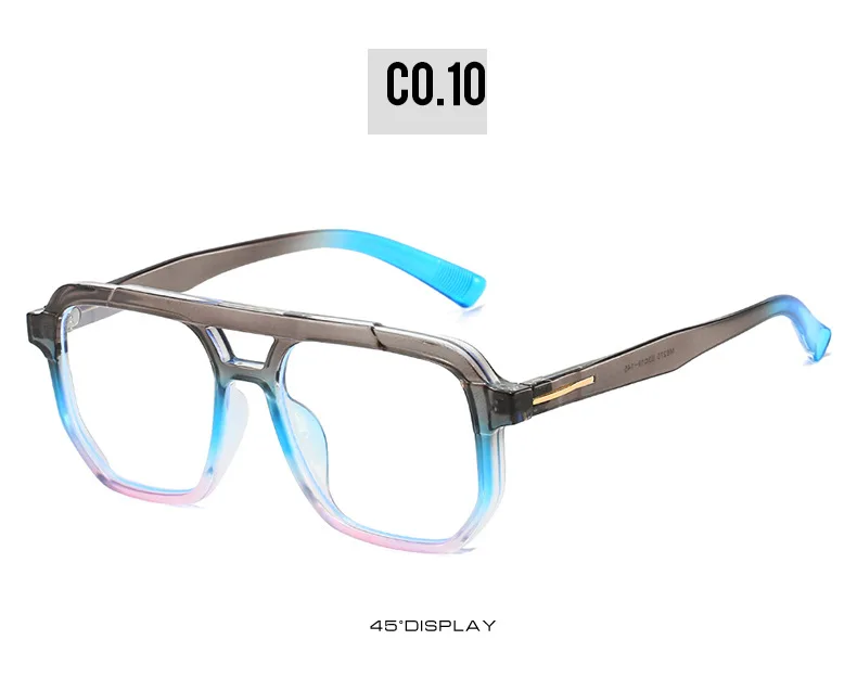 2025 Doppelstrahl-Quadrat-Sonnenbrille für Herren und Damen, Liniendekoration, geeignet für alle Sonnenschutz im Luftfahrt-Stil – Detail 16