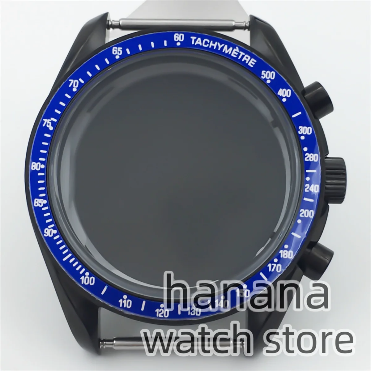 

40mm Black VK63 case Blue Red Green White Aluminum bezel coated glass suitable for VK63A movement quartz watch replacement parts