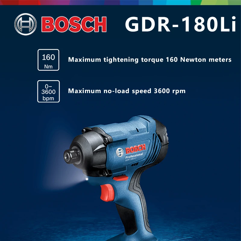 Bosch 18V Impact Screwdriver GDR 180Li Cordless Rechargeable Electric Screwdriver Electric Drill Electric Batch Bare Metal