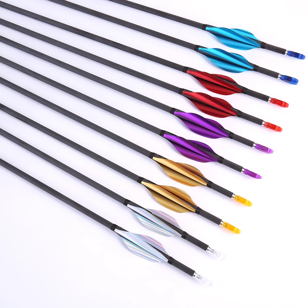 50pcs BICASTER Archery Spin Vanes 2inch Spiral Feather DIY Arrow Archery With sticker Tape Accessories Left and Right Wing