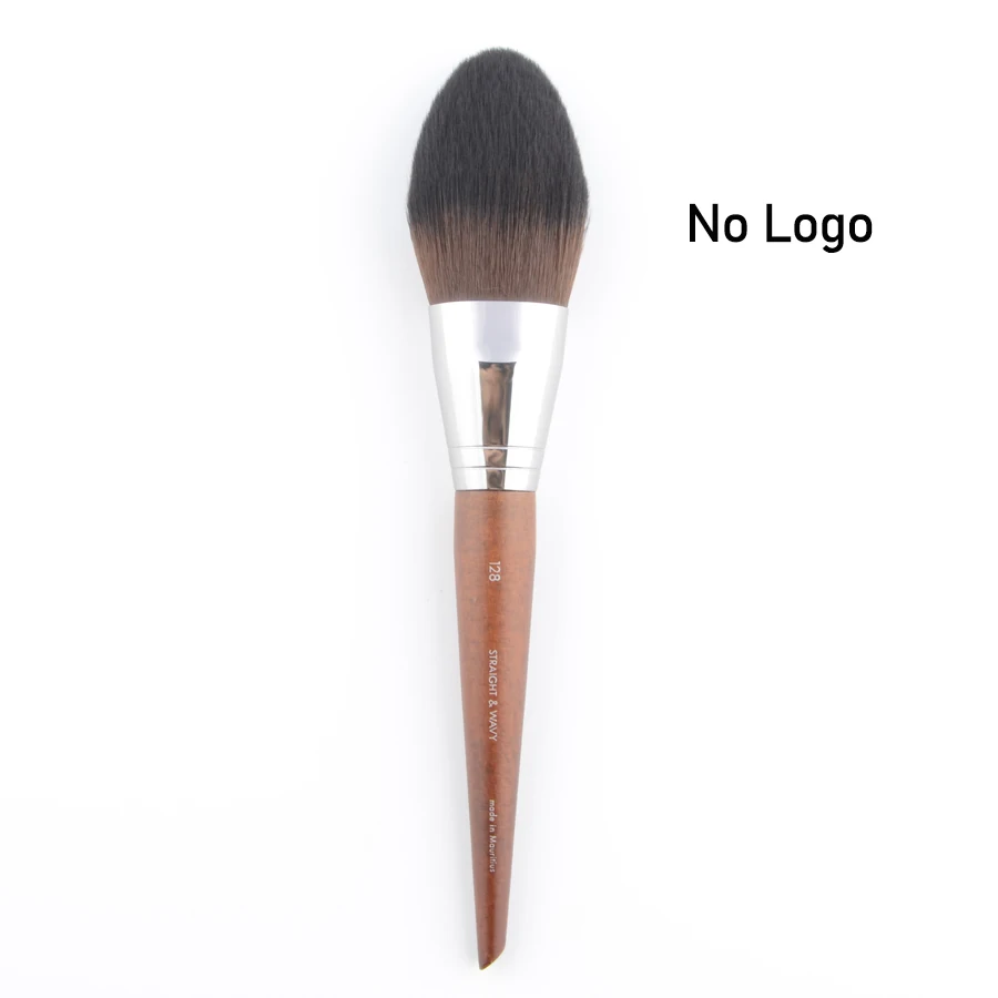 1 piece #128 Big Precision Powder Makeup brush Blusher contour setting Natural wood Long handle Professional Make up brushes