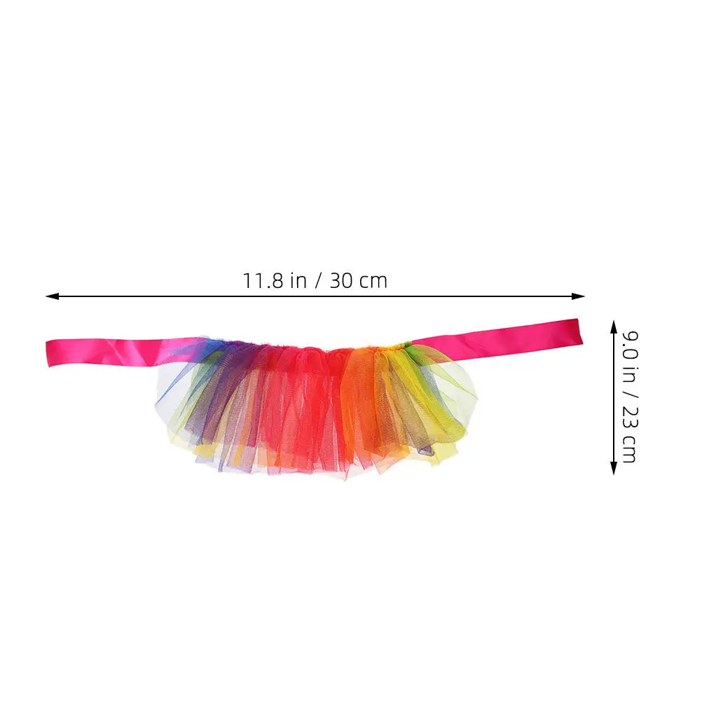 2Pcs Pet Holiday Tutu Skirt Shimmering Tie-on Dog Birthday Dress Cute Small Dog Outfit Party Clothes Tutu for Dogs