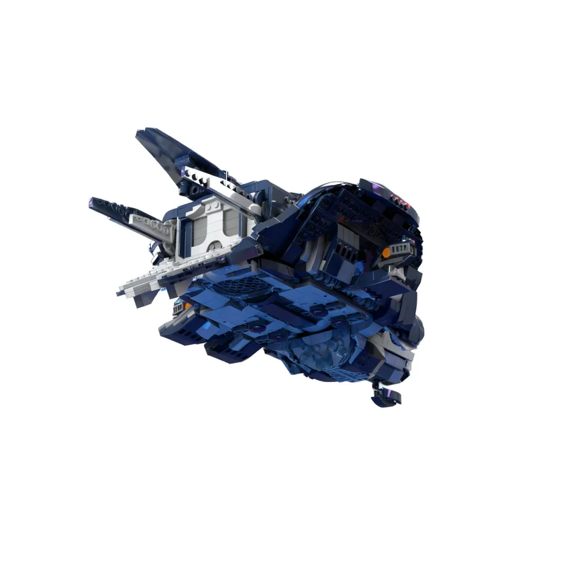 1489PCS MOC Game Series Ru Swum Pattern Phantom Warrior Transport Halo Model Building Blocks DIY Assembly Building Blocks Gift