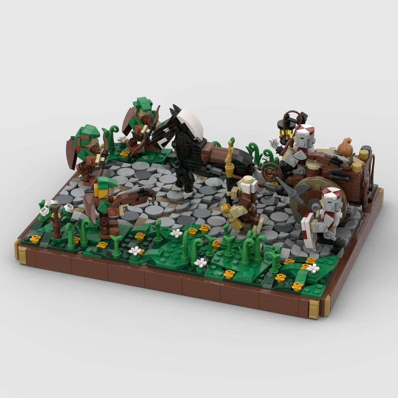 

1173pcs MOC Medieval attack on the tax collectors Castle Building Blocks Christmas Gift asy-to-Start Beginner Friendly Kit