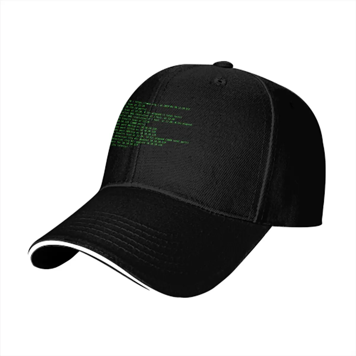 NMAP-Gorra de protección solar con código de computadora, visera de Hip Hop, sombrero de vaquero con visera, programador Root Kali Linux