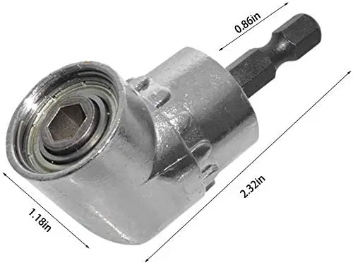 18pcs Universal Chrome-vanadium Steel Power Tool Parts, Flexible 105 Degree Right Angle Drill Bit Extension Socket Adapter Set