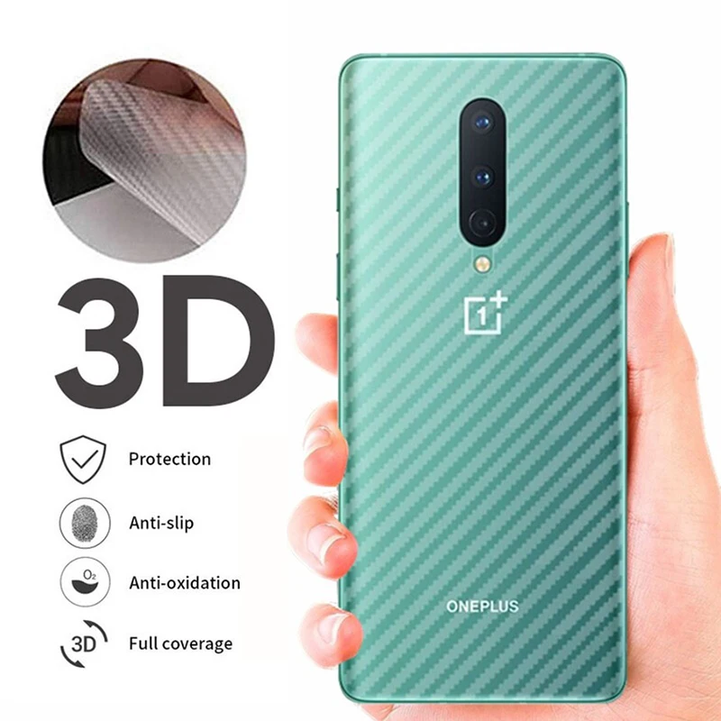 

5Pcs Back Carbon Fiber Film For OnePLus 7T 6T 5T 8T 9 10 Pro Full Cover Matte Screen Protector For OnePLus 7 6 5 8 9 9R Nord N10