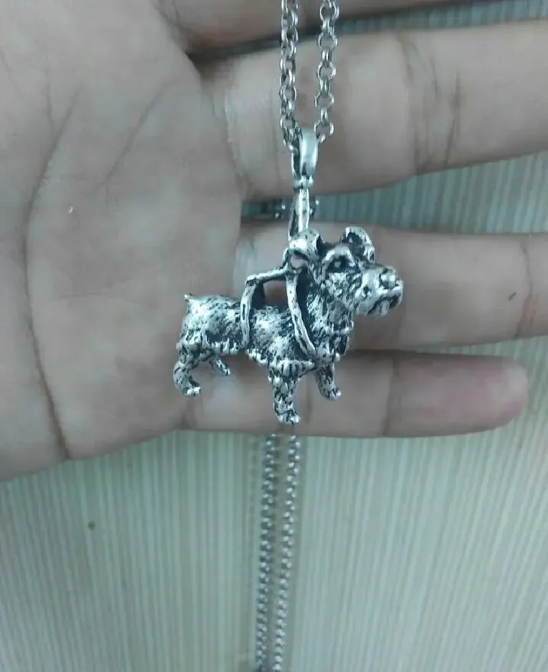 Boho Chic 3D Miniature schnauzer Necklace