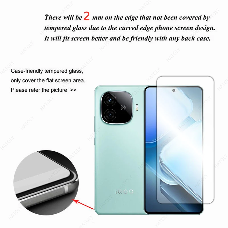 For Glass vivo iQOO Z9 China Tempered Glass For vivo iQOO Z9 China Full Ultra-thin Phone Screen Protector For iQOO Z9 China