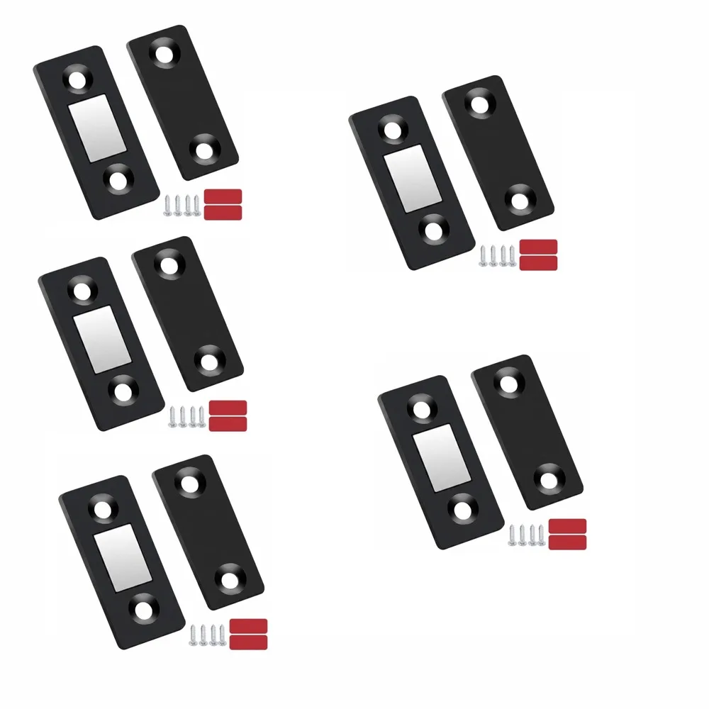 5Set Strong Magnetic Cabinet Catches Ultra-Thin Adhesive Door Magnets Stops Invisible easy to use Hidden Door Closer Closet