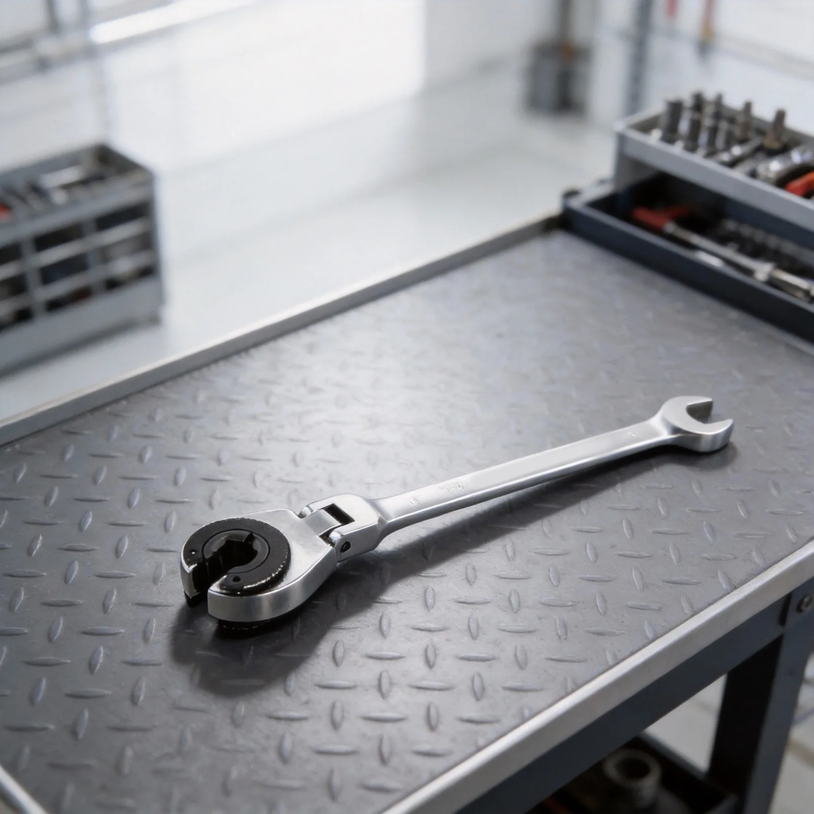 8-27mm Ratcheting Tubing Wrench with Swivel Mechanism for Reduced Hand Movement During Repeated Fastening Operations