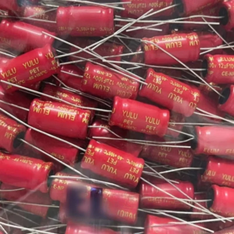 10 peças 100v 12uf 12uf 100v divisão de frequência alta-baixa não polarizada np capacitor eletrolítico horizontal axial 10x20