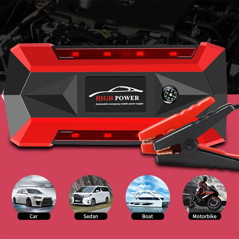 1000A Car Jump Starter 12V 89800mAh Power Bank Benzyna Diesel Ładowarka samochodowa Rozruch dla Auto Battery Booster do uruchamiania samochodu