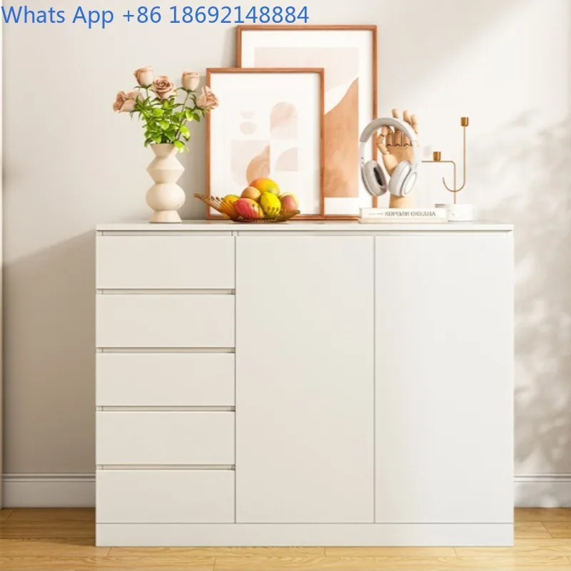 

Cream Style Five-Drawer Cabinet Home Drawer Cabinet Living Room Wall-Mounted Floor-Standing Bedroom Storage Cabinet