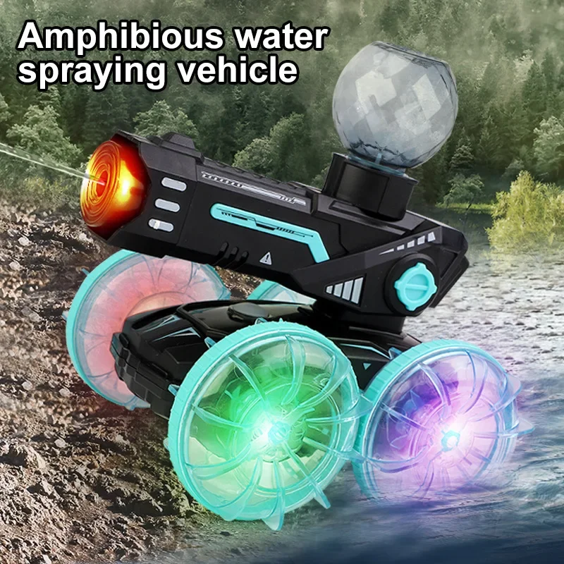 

Amphibious tank vehicle launches water column, electric toy, remote control vehicle, stunt drift multifunctional vehicle