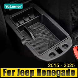 Für Jeep Renegade 2015-2018 2019 2020 2021 2022 2023 2024 2025 Auto Zentrale Armlehne Box Lagerung verstauen Aufräumen Container Fach