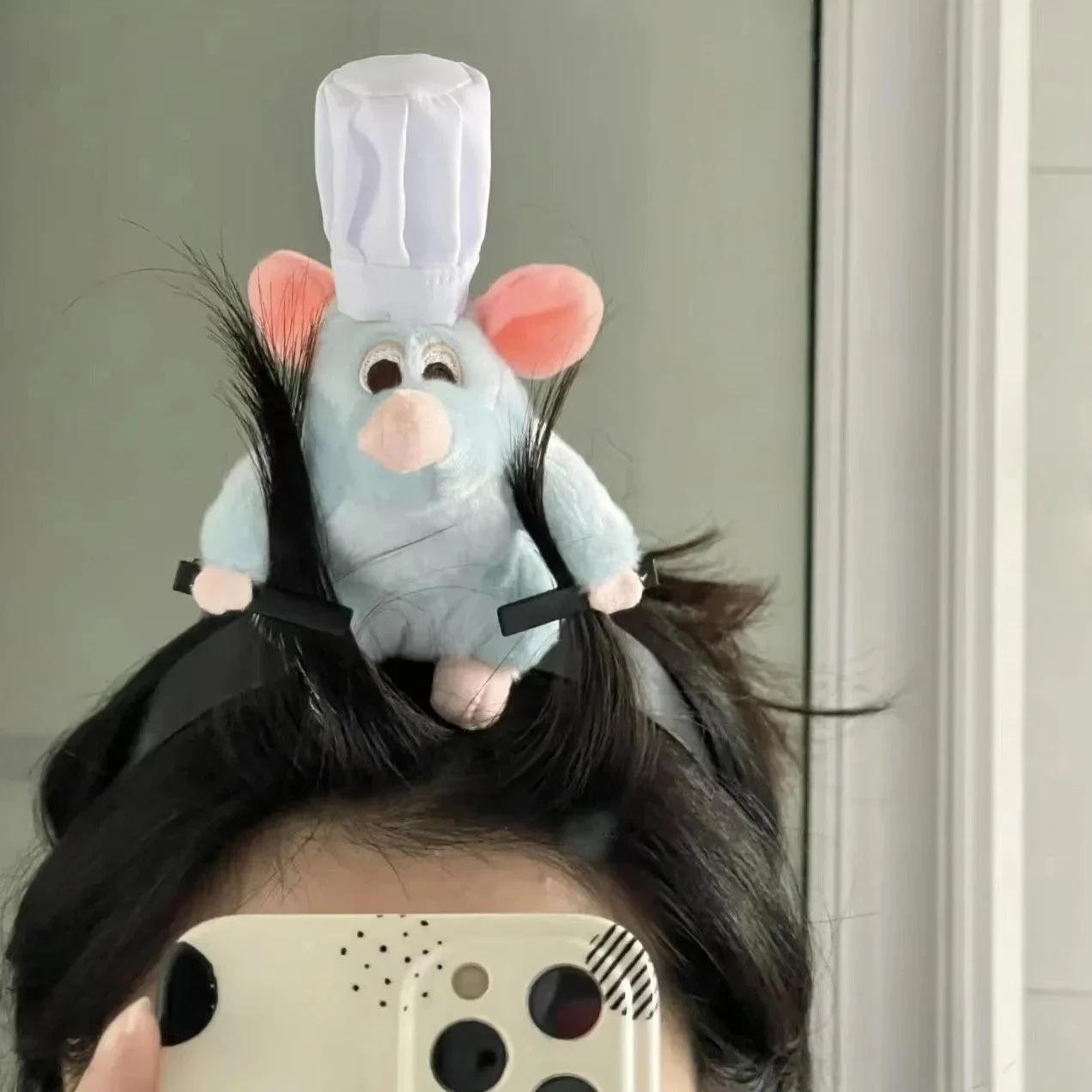 Disney Ratatouille Haarband Kawaii Cartoon niedlichen Plüsch Puppe Stirnband breit krempige Haarnadel Foto Kopfschmuck Kreativität Mädchen Geschenk