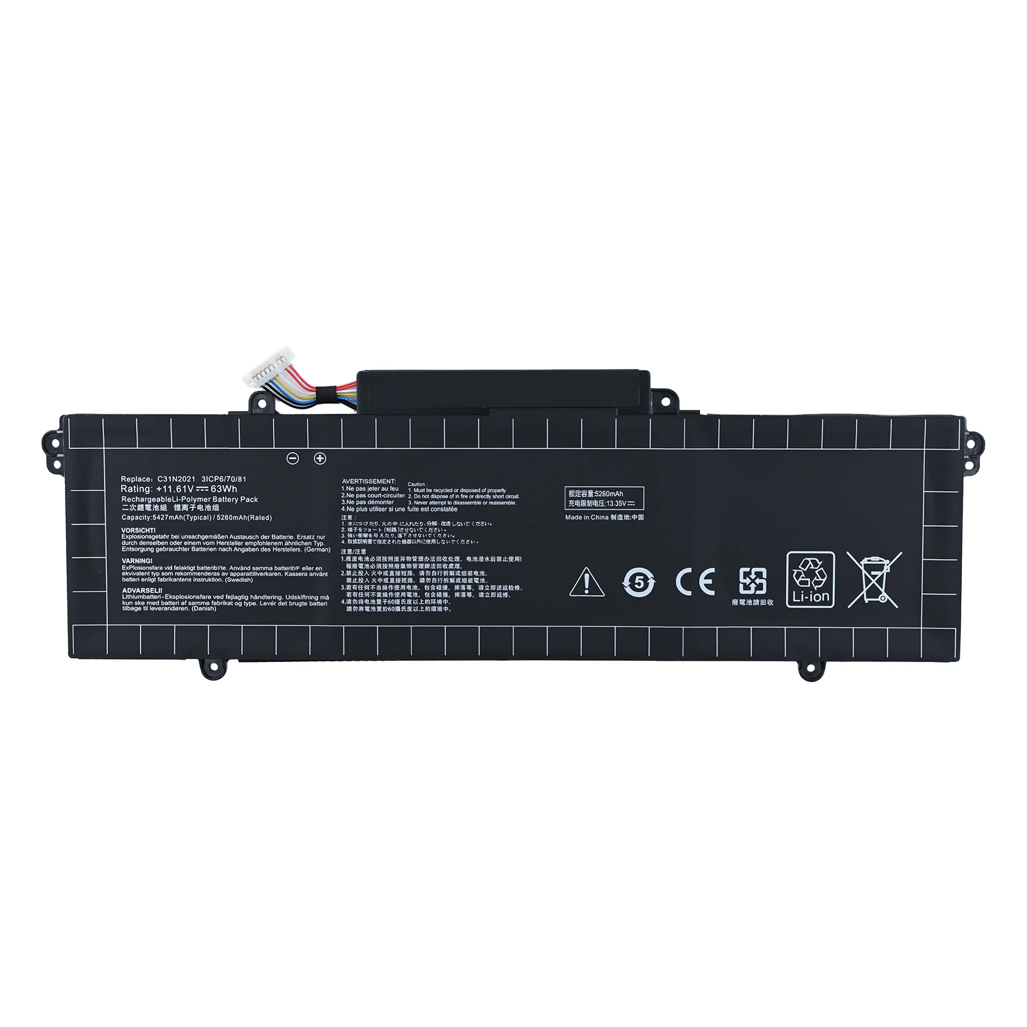 C31N2021 Laptop Battery For ASUS ZenBook 14X OLED Flip OLED UM5401QA UX5401EA UP5401EA UX5400EA UM5401 UX5401 UX5400