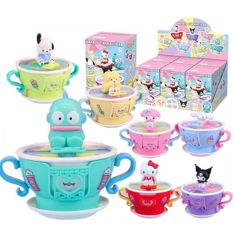 

Sanrio Rotating Touch Cup HelloKitty Kuromi Melody Cartoon Character Handmade Ornament Children's Toy Birthday Gift
