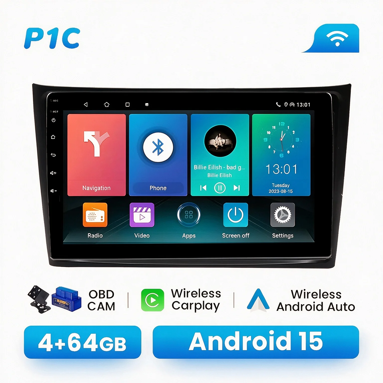 10 "Android 14 Draadloze Carplay Auto Multimedia Speler Voor Volvo XC90 2004 - 2013 Radio Stereo Multimedia Video GPS navigatie