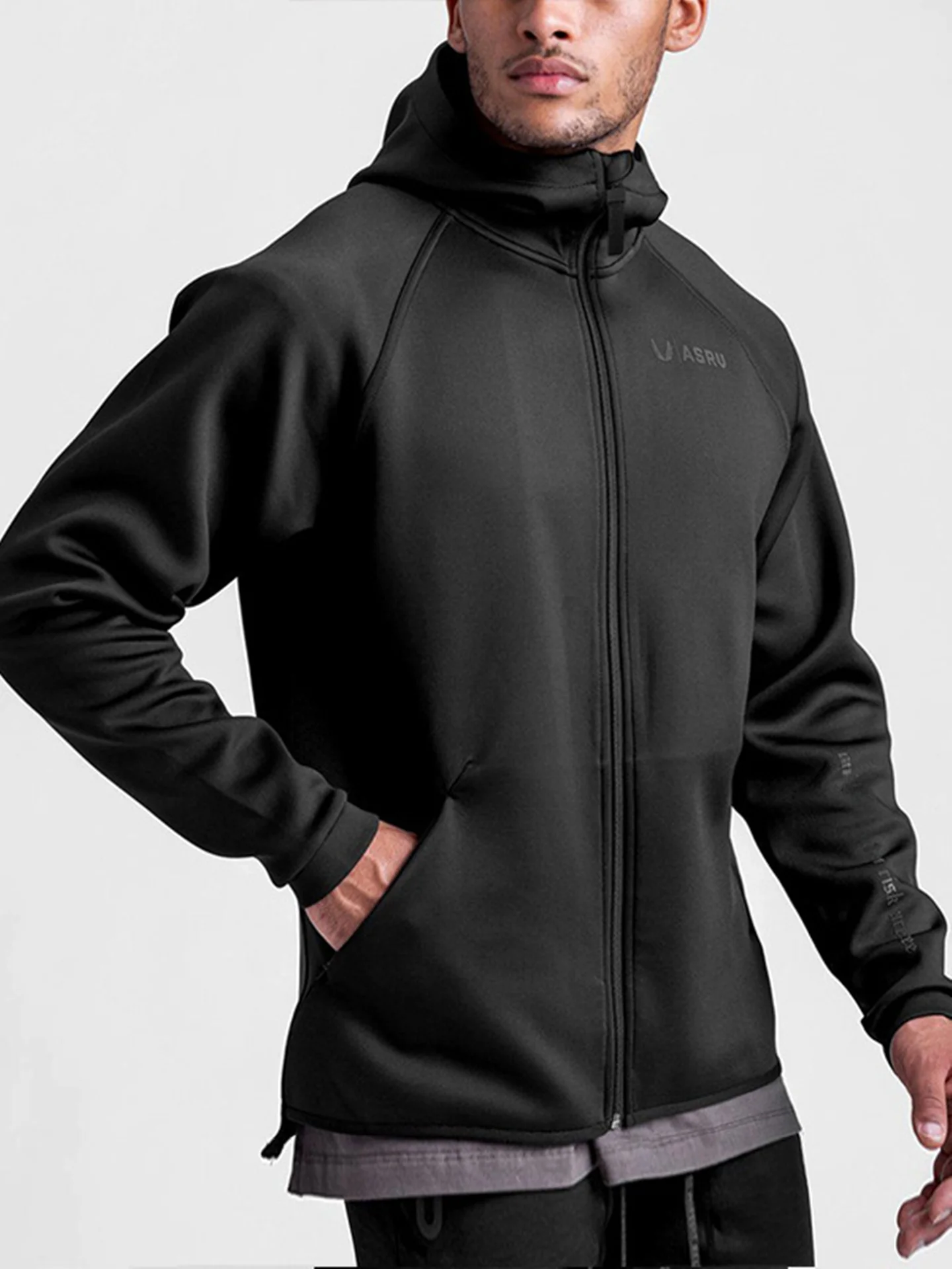 

Мужская толстовка-кардиган на молнии, спортивная, повседневная, больших размеров, весна-осень, с длинным рукавом, дышащая