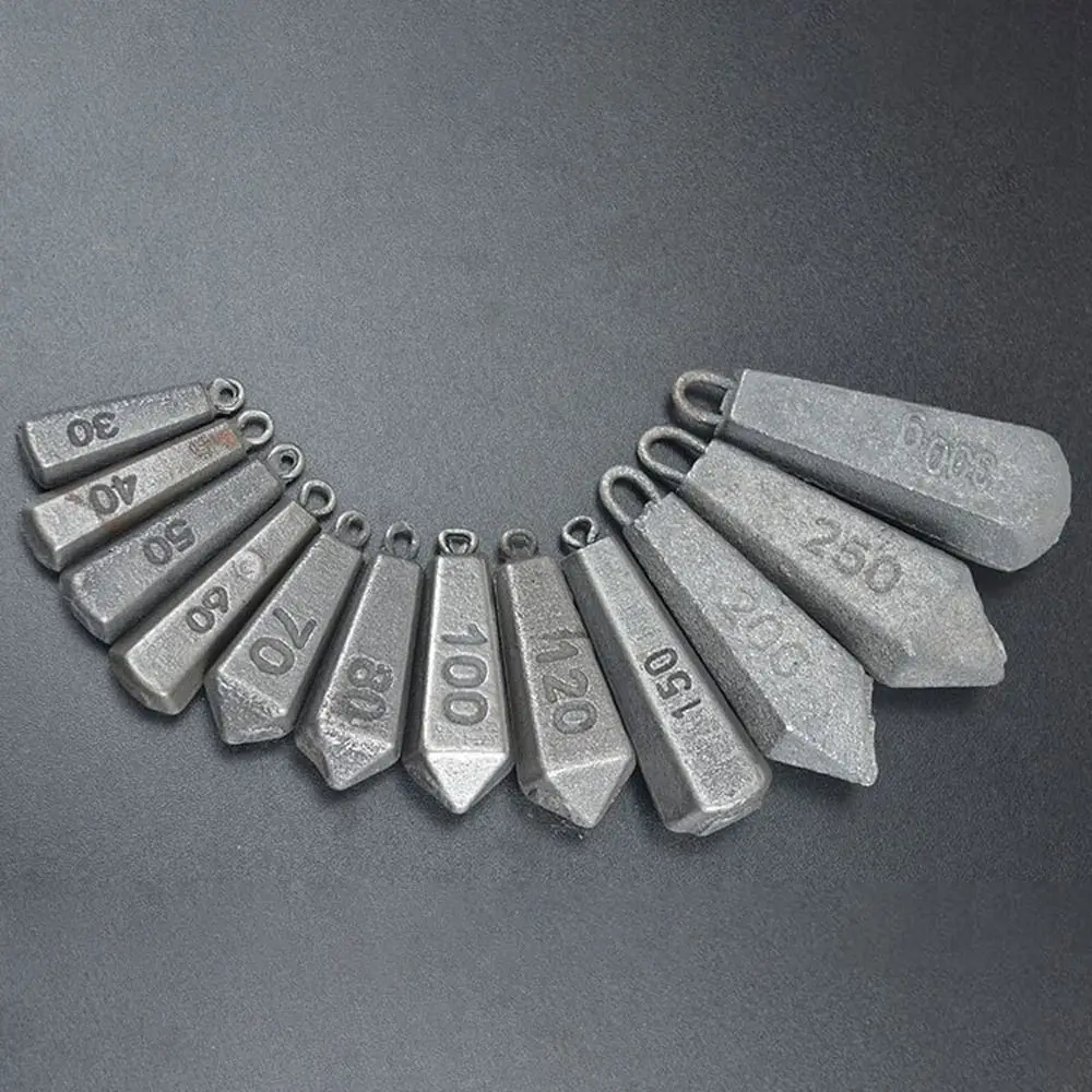 5Pcs 30g-180g Iron Fishing Weight Sinkers Environmental Protection Fishing Fall Bass Sea Fishing Weight Surf Casting with Ring