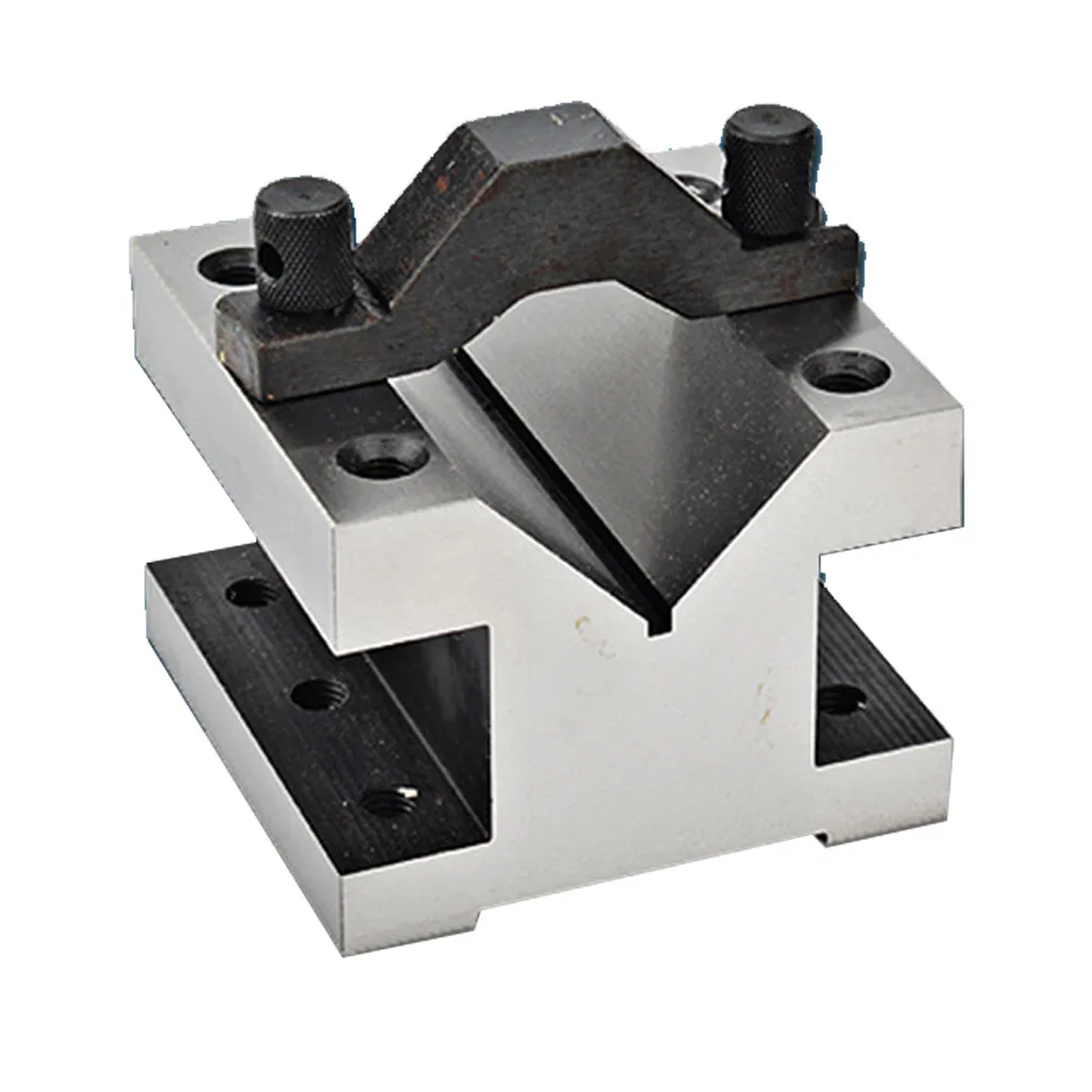 Clamp V-shaped Block With Clamp 2pcs 35x35x30mm 90 ° Grounding Hardened Steel Matching Measure Milling Machine