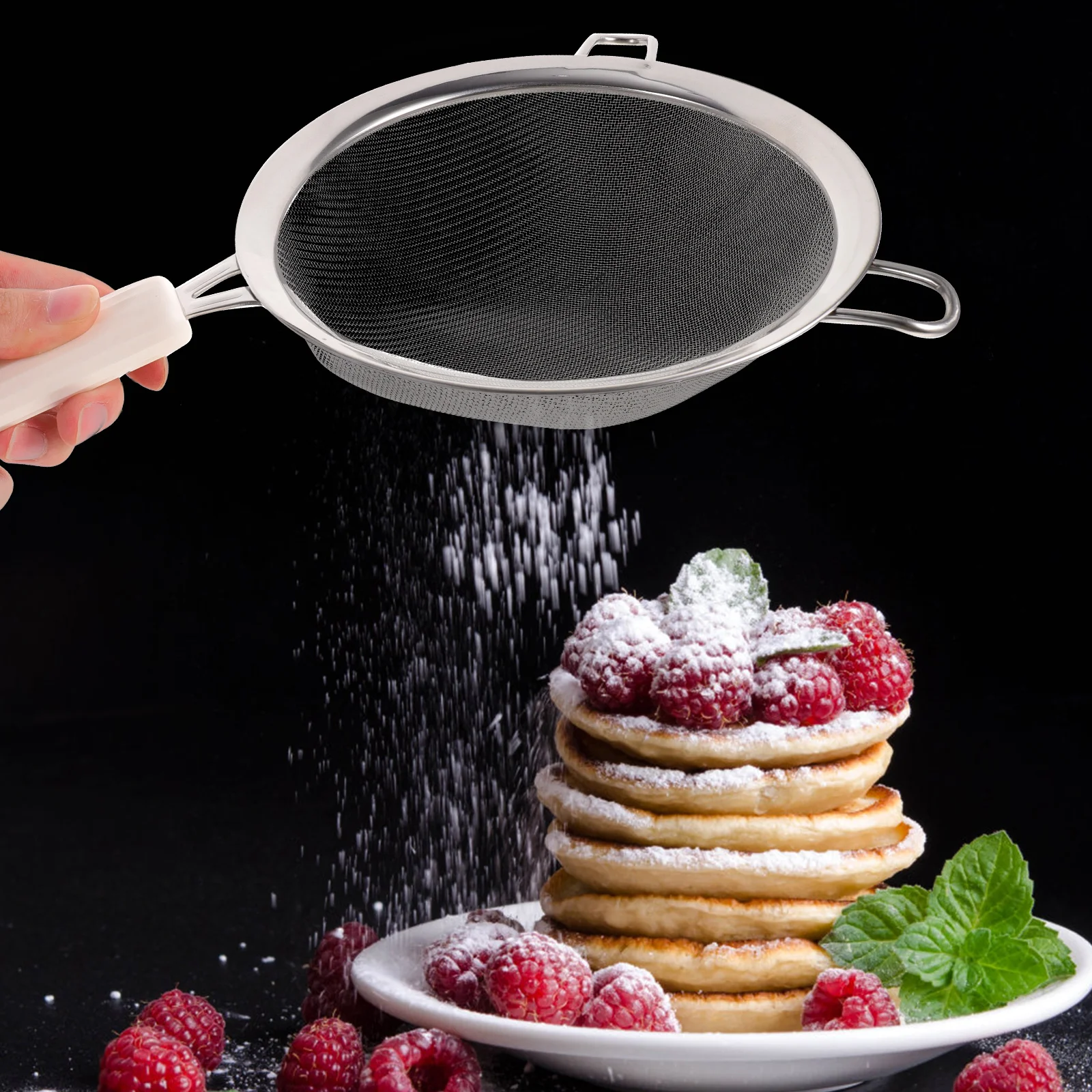 

Flour Strainer Mesh Filtering Ladle Reusable Kitchen Straining Basket For Home Cooking Noodle Dumpling Soy Bean Drainage