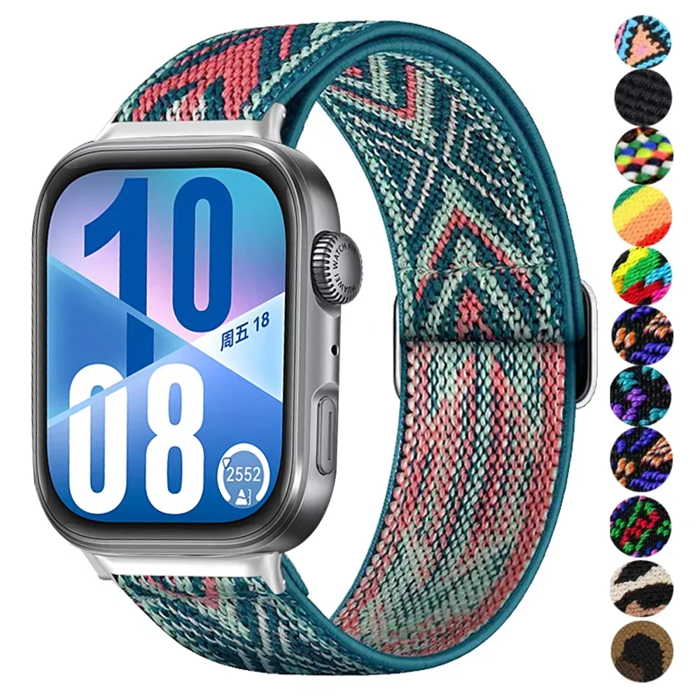 Elastic Nylon Strap for Huawei Watch Fit 4/5/5 Pro Replacement Women Men Sport Solo Braided Watch Band Loop Watch Fit 3 Bracelet
