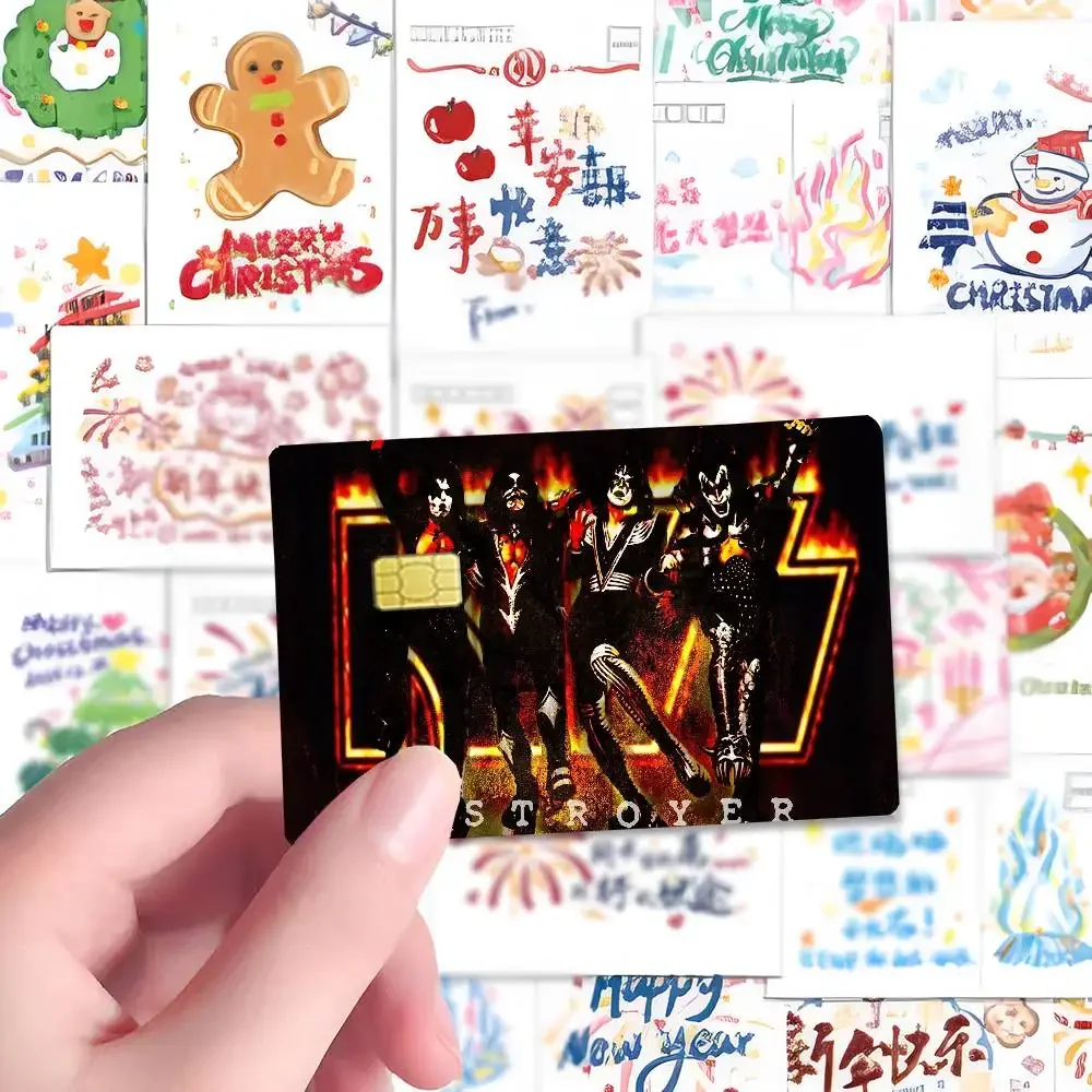 K-KISS Band Fashion Matte Gold Silver Black Matte Film Skin Sticker Tape for Bank Credit Debit Card view 4