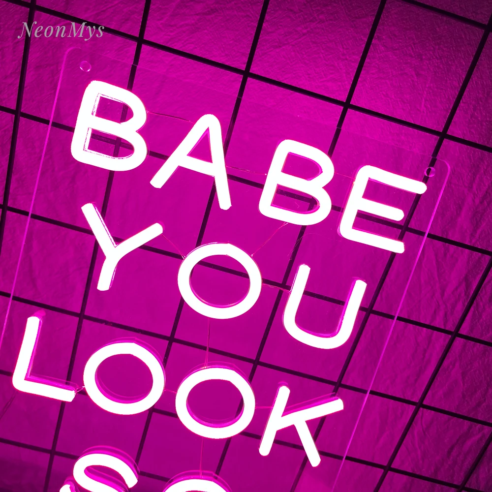 Baby You Look So Cool Neon Sign LED Light, Flex, Décoration murale, ixd'anniversaire, Mariage, Maison, Chambre