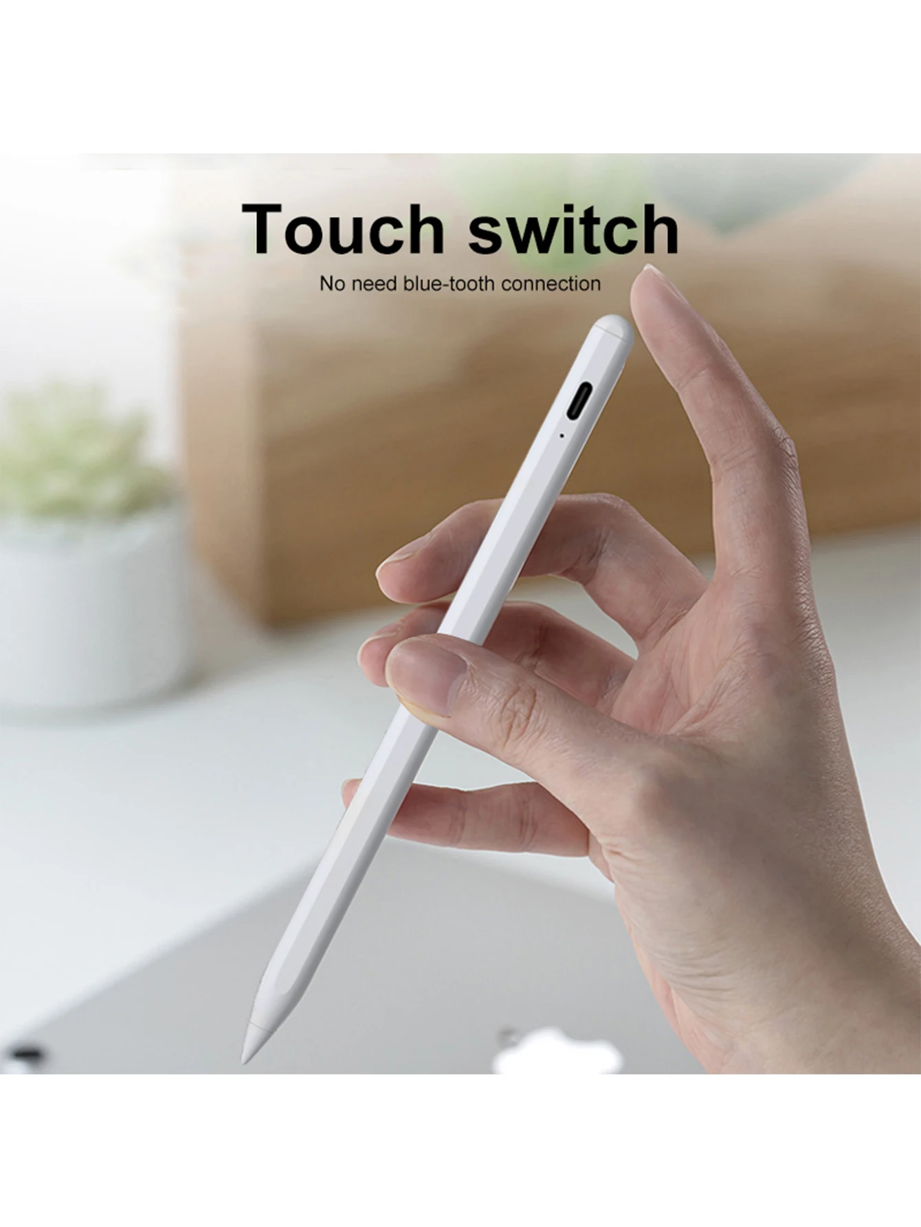 For Apple Pencil Palm Rejection Power Display iPad Pencil Pen Accessories 2024 2023 2022 2021 2020 2019 2018 Pro Air Mini Stylus