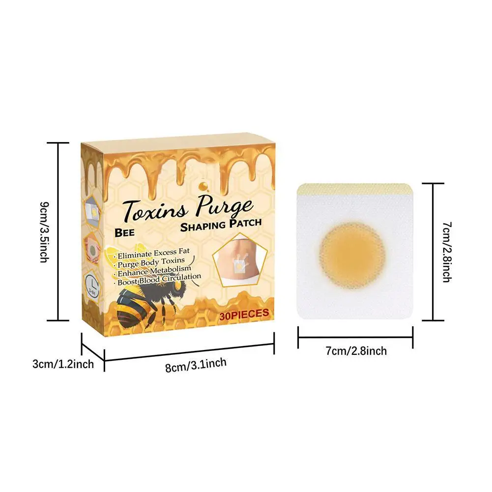 Patch Brûleur de Graisse pour Éliminer la Cellulite du Ventre, de la Taille, des Jambes, Raffermissant le Bras, Améliore le Mardi olisme, Améliore l'Obésité, Corps Exposant, 30 Pièces/Boîte