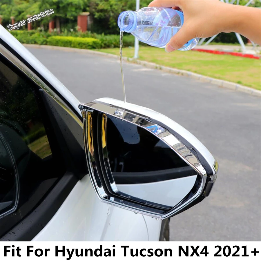 

Rearview Mirror Rain Eyebrow Rainproof Frame Protector Decoration Cover Trim ABS Accessories For Hyundai Tucson NX4 2021 - 2025