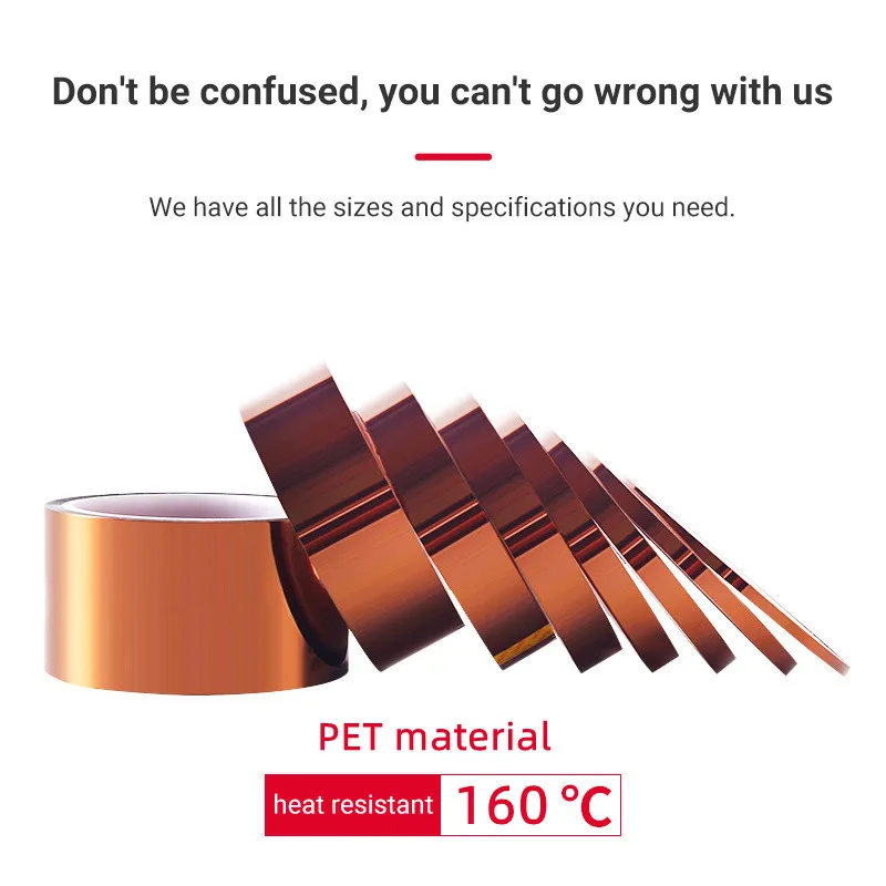 5-60 مللي متر كابتون الشريط بوليميد لاصق عازل كابتون الشريط الكهربائية العازلة الحرارة الشريط لحماية العزل PCB