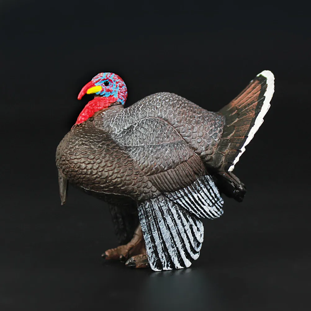 Realistic Simulation Turkey Wildlife Animal Decoration Miniature Home Office Party Ornament Children's Educational Gift