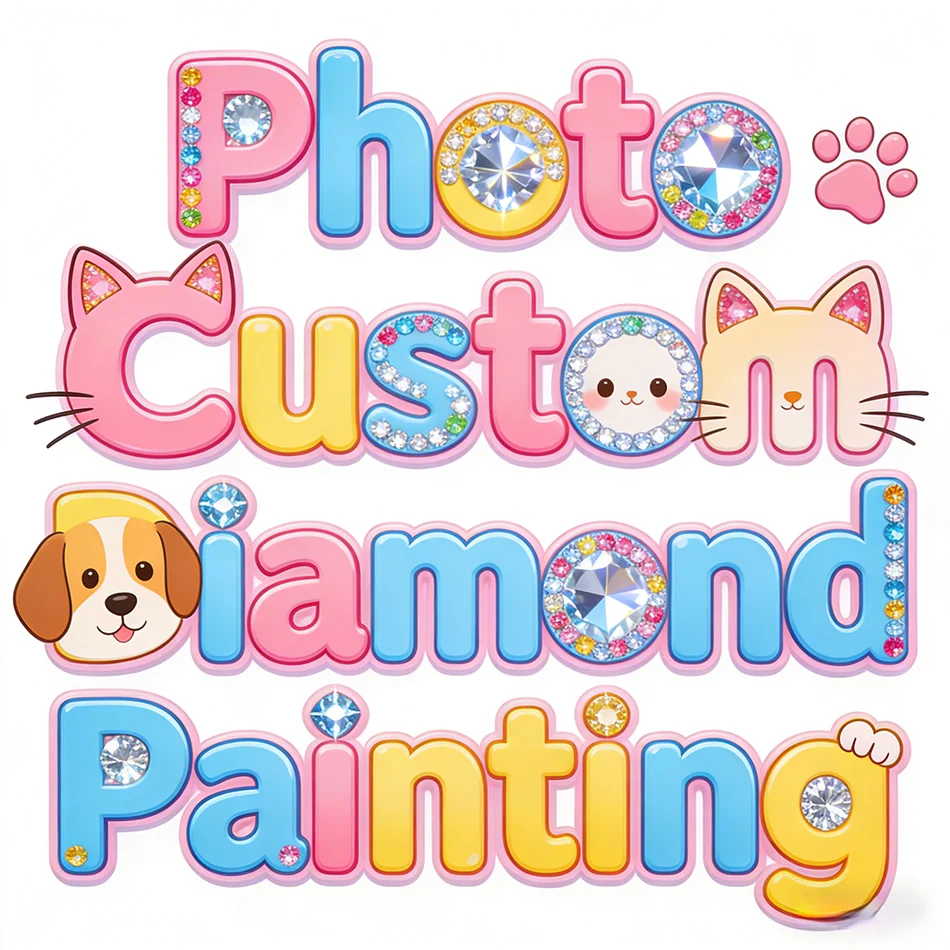 

RUOPOTY Diamond Painting Photo Custom Customized pet photos with handmade diamond stickers Crystal 5D Diamond Pictures Stitch