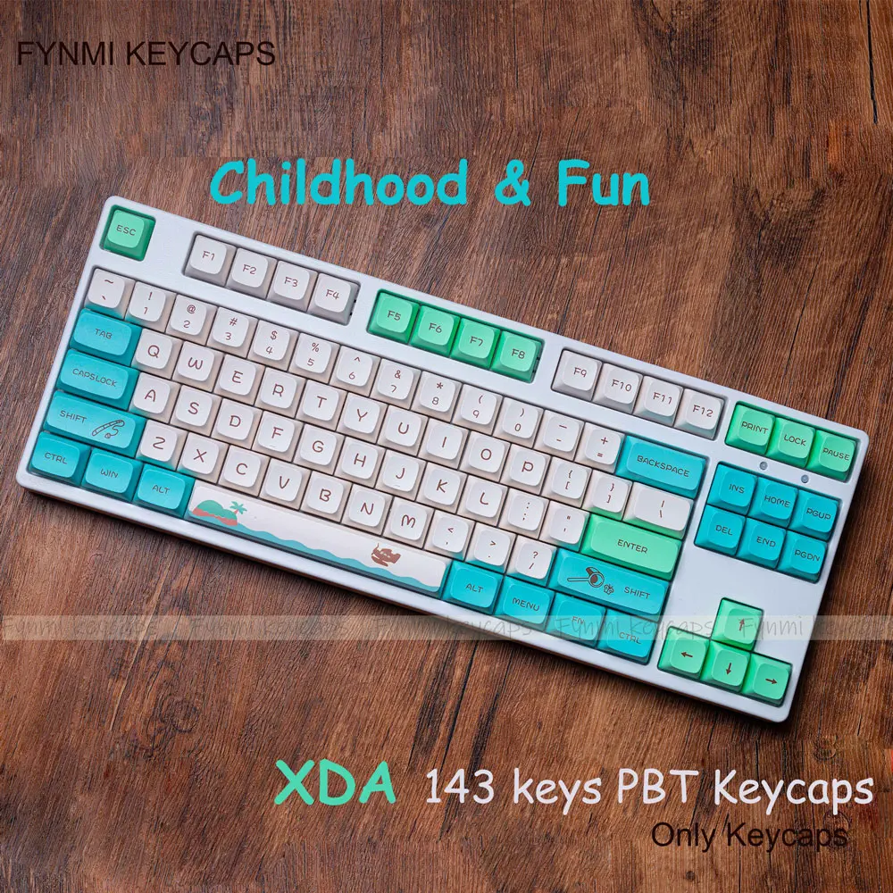 High Level Fynmi ISO ANSI XDA Keycaps Childhood Fun Theme PBT Dye Sublimation Keycaps