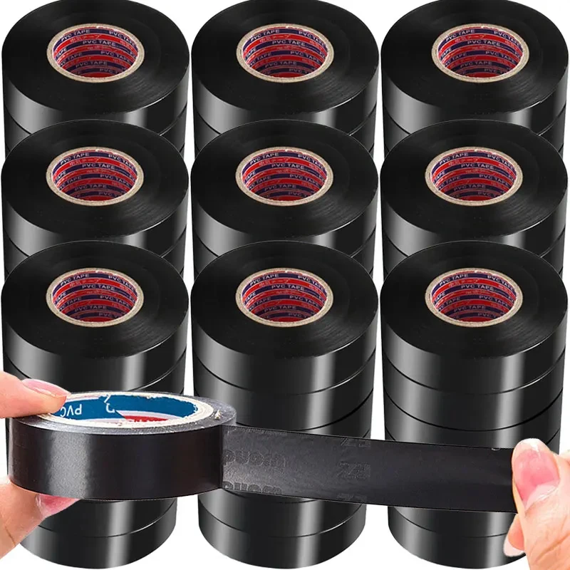 10/100M Black Flame Retardant Electrical Insulation Tape Strong Adhesive Wire Harness Tape for Electrical Wiring Waterproof Tap