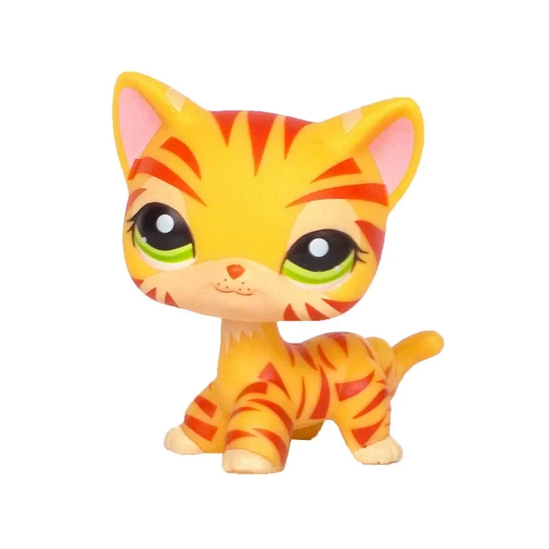 Редкий зоомагазин Lps Toys Cat # 886 маленькие короткие волосы стоячий крем-котенок в полоску с голубыми бриллиантовыми глазами оригинал Бесплатная доставка