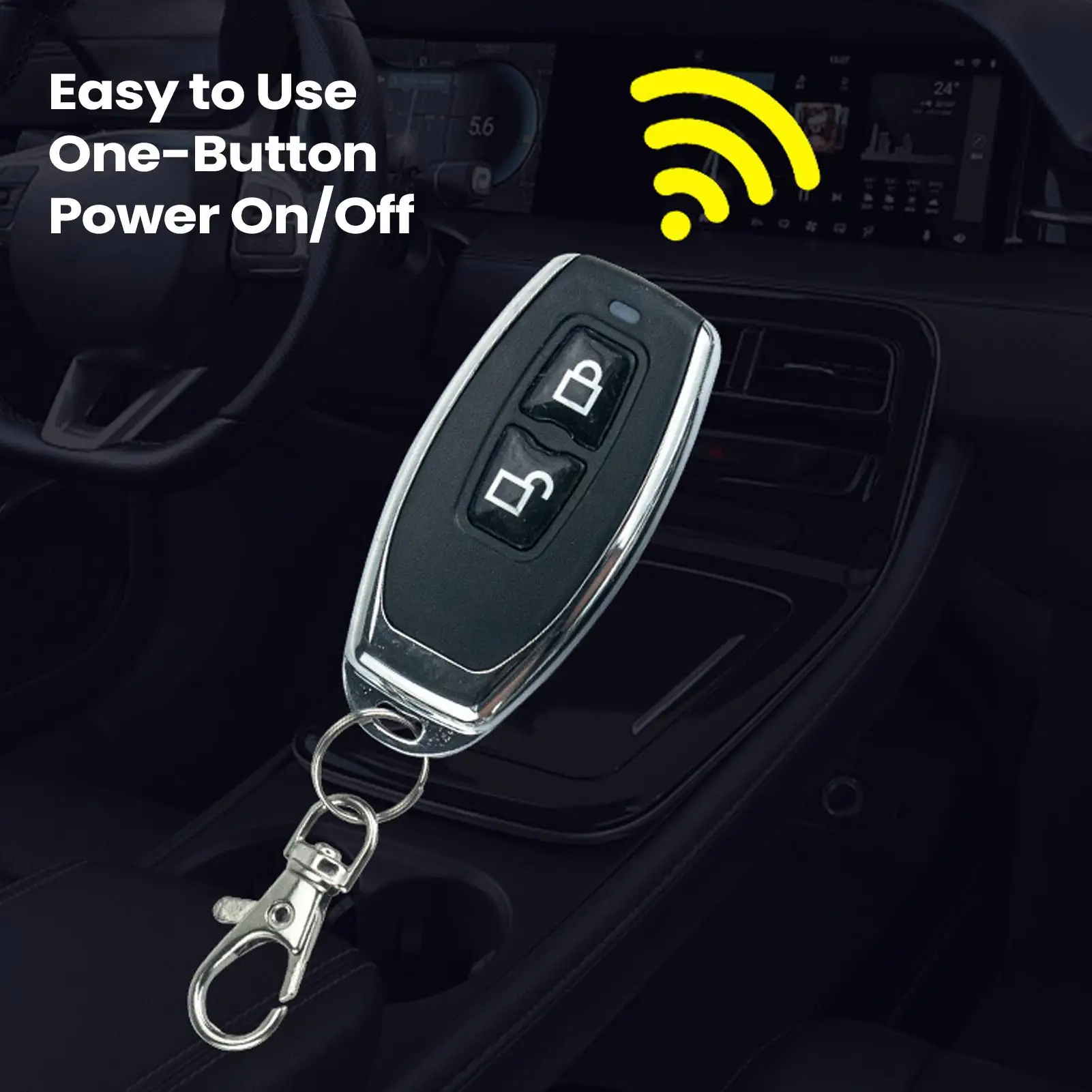 Battery Quick Disconnect With Remote Waterproof Auto Off Metal Battery Interrupter Car Accessories For Sedan SUV RV ATV Van view 5