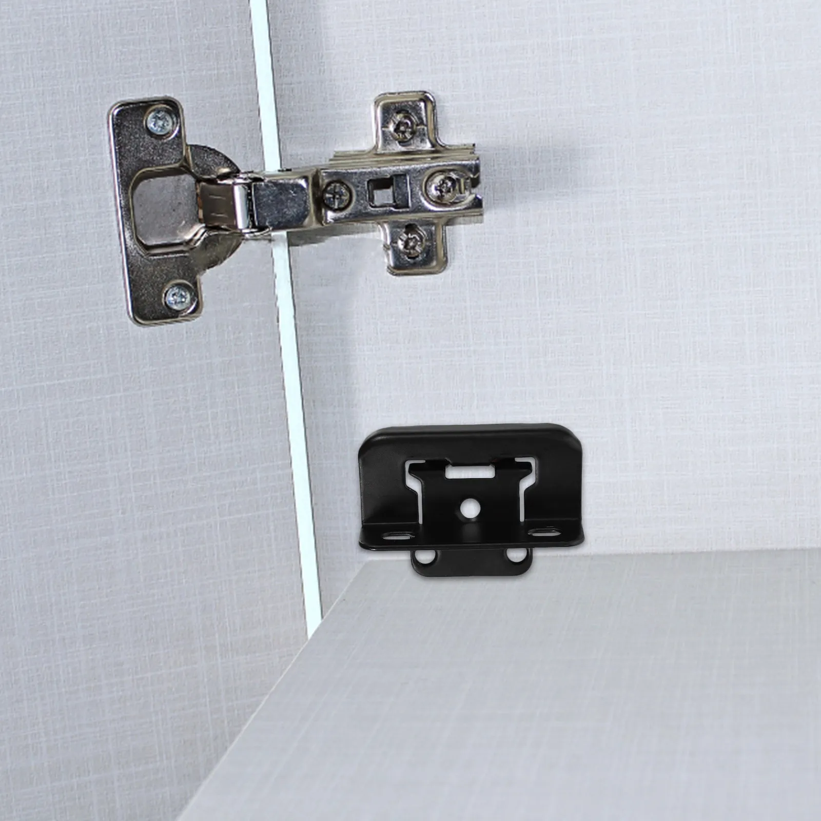 4 Pcs Cabinet Soft Close Hinges Black Semi-concealed Hardware for Rv Heavy Duty