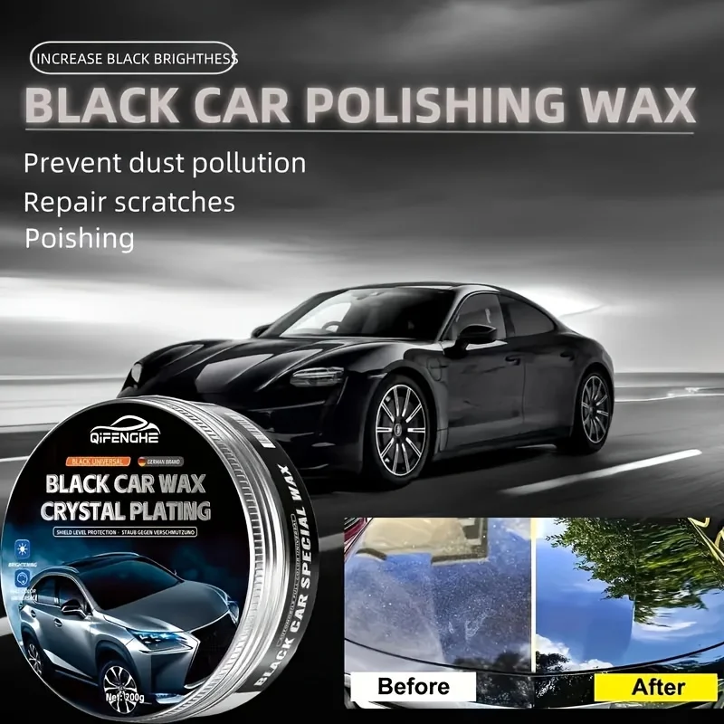 Black Car Wax Waxing Polishing Coating Polishing Maintenance Wax Black Wax Universal Scratch Repair Paint