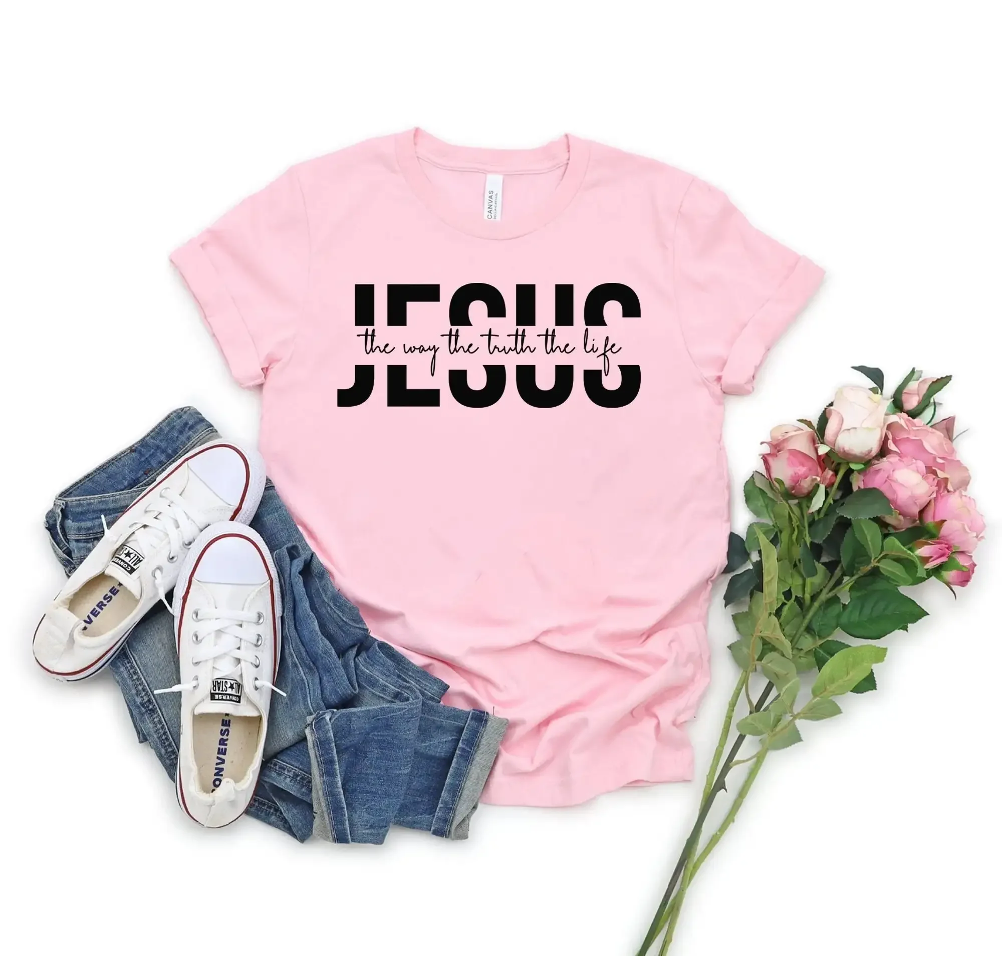 Jesus The Way Truth Life T Shirt Church Christian Religious