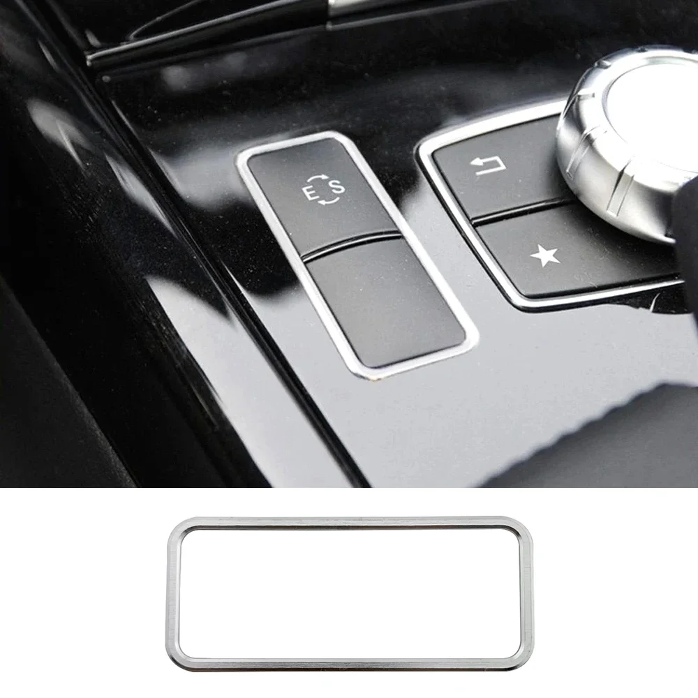 Brushed Alluminum ES Button Cover Trim Frame For Mercedes Benz E Class W212 E200L E260L E300L 2014 2015 Chrome Car Accessories